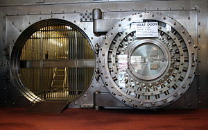 Example of a bank vault door